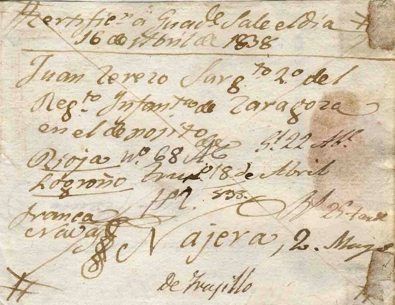 1838 certificado guadalupe